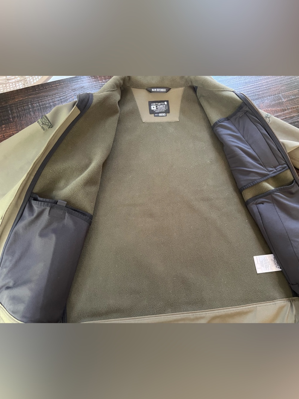 CARHARTT RAIN DEFENDER  RELAXED FIT HEAVYWEIGHT SOFTSHELL JACKET Logo SIZE M - Picture 9 of 14